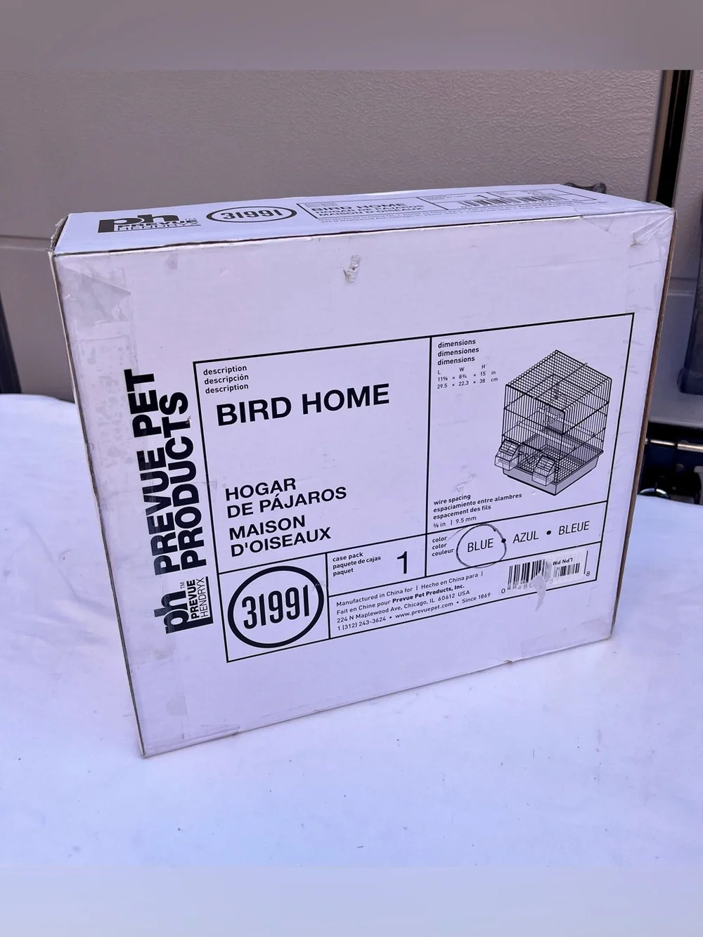 Prevue Pet Products Parakeet Square Roof Bird Cage with Handle